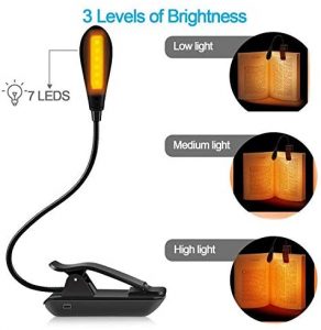 somnilight rechargeable amber book light